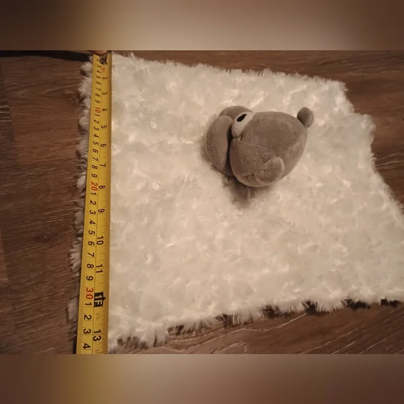 Carters Just One You Grey White Rosette Bear Clouds Lovey Baby Security Blanket - Picture 14 of 14